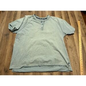 GAP Shirt Men's Size XXL Green Short Sleeve Shirt 1/4 Button